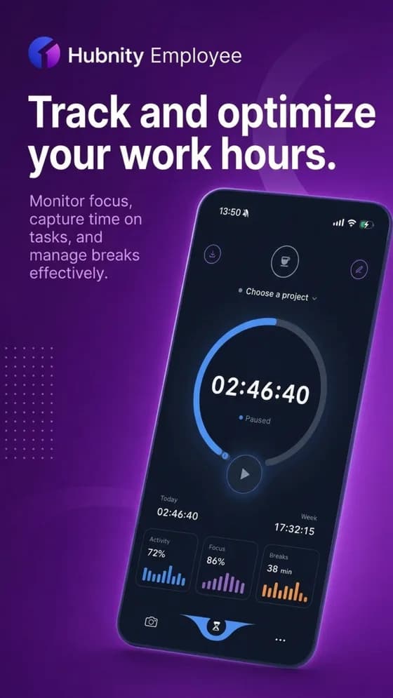 Hubnity Employee personal work record