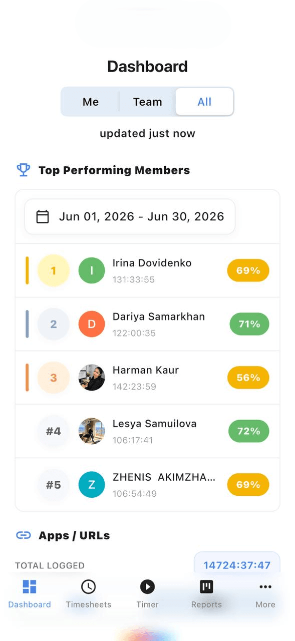Hubnity mobile app screen
