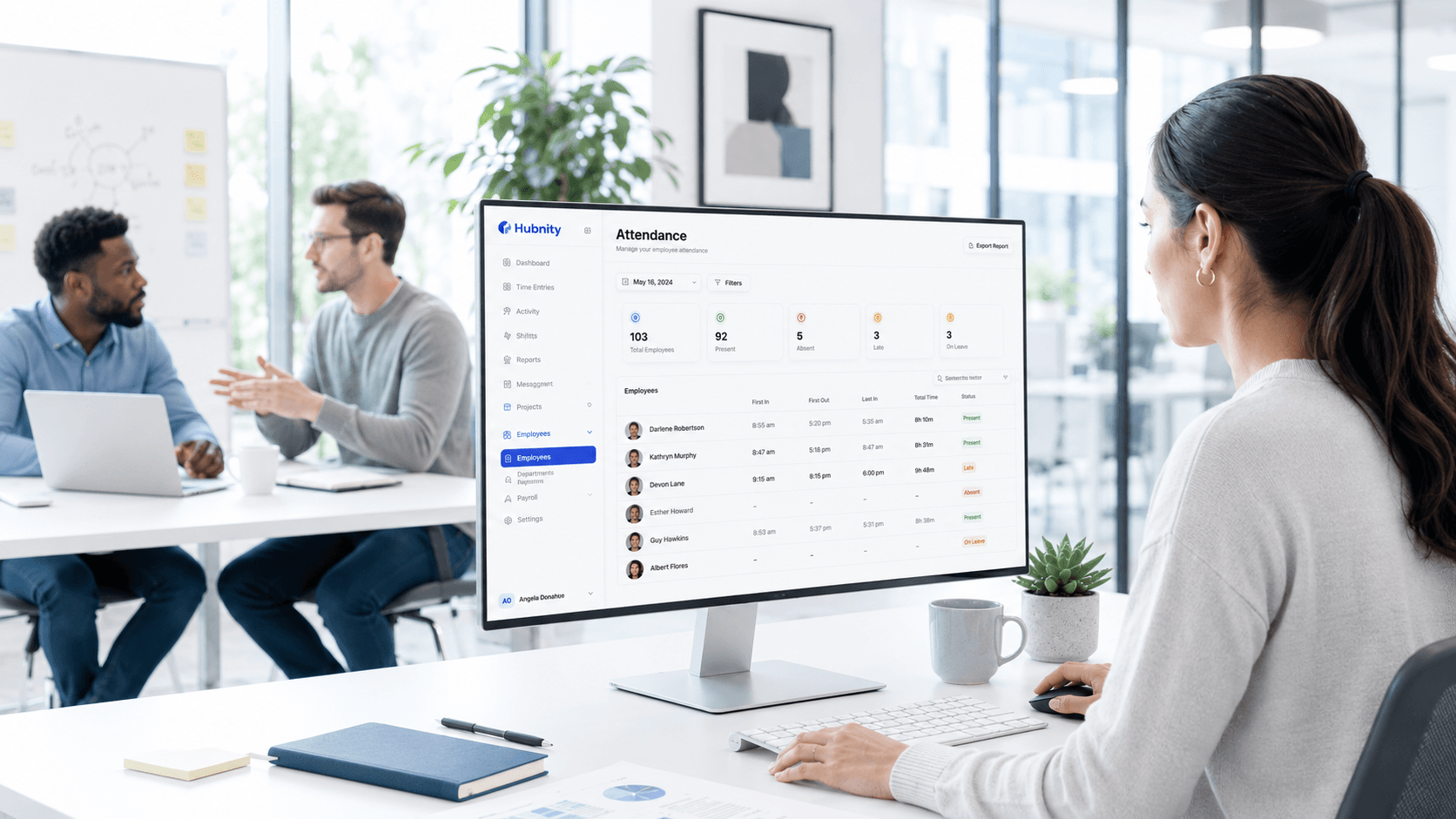 Hubnity attendance monitoring dashboard