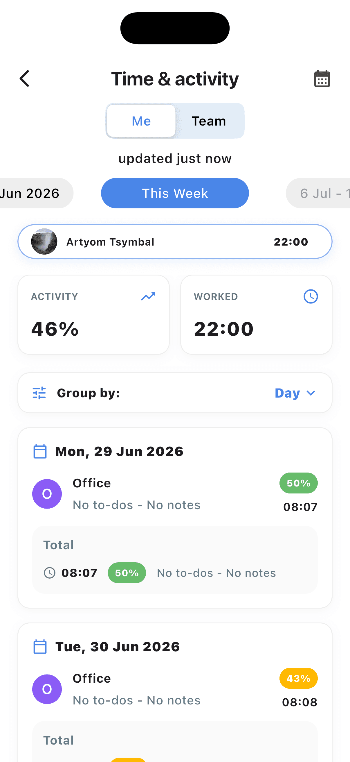 Mobile Teams employee mobile flow example