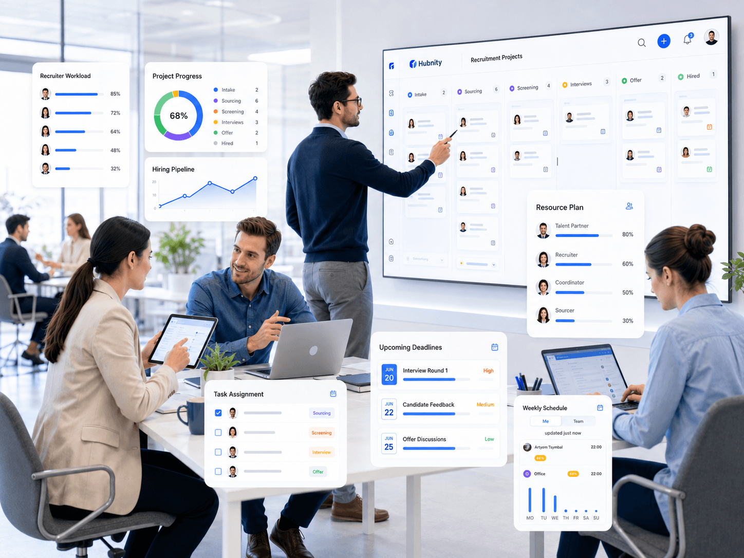 Recruitment & HR: Manage recruitment projects