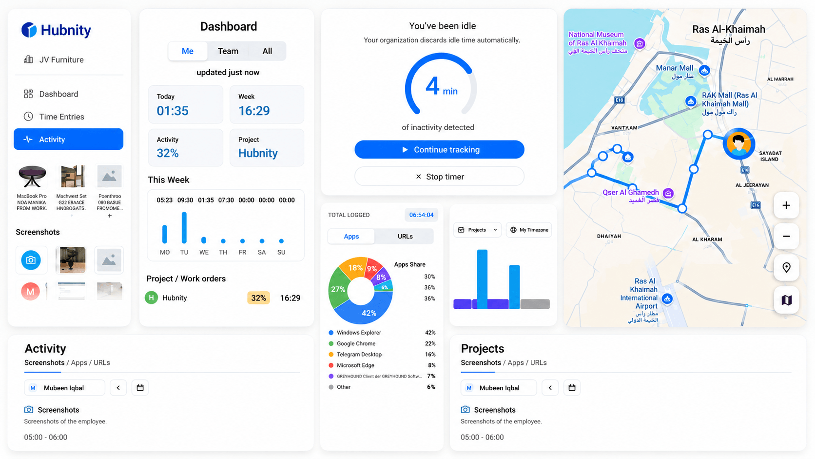 Workforce management dashboard showing team coverage, roles, and daily operations